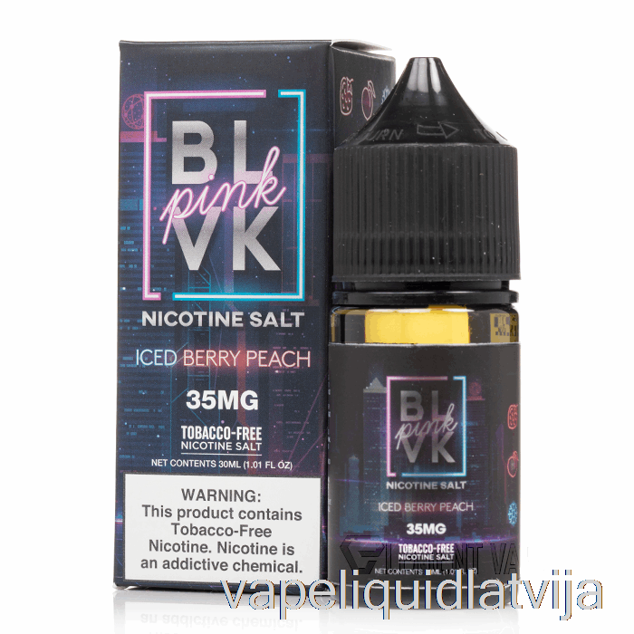 Ledus Ogu Persiku Sāls - Blvk Rozā Sērija - Blvk - 30 Ml 35 Mg Vape šķidrums